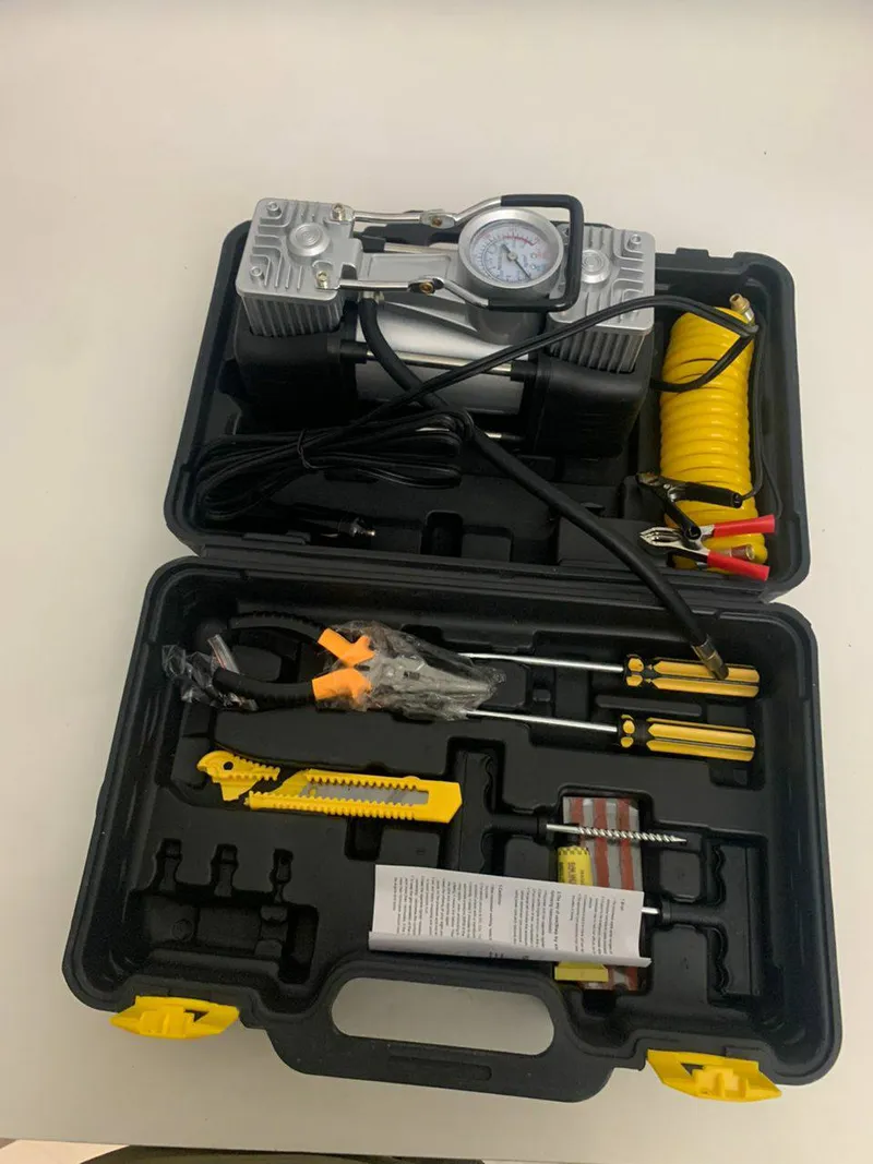  مضخة هواء مزدوجة الأسطوانة مع أدوات التصليح